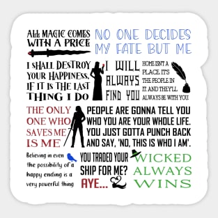 Once Upon a Time Quotes Sticker